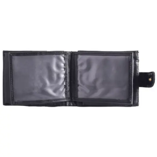 Rhett Distressed Look PU Wallet Black Window